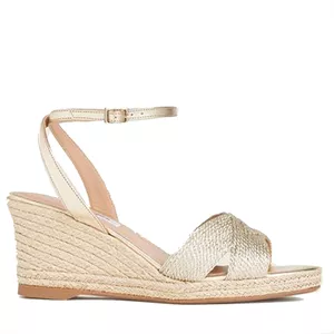 L.K. Bennett Santana Gold Lurex Rope Wedges